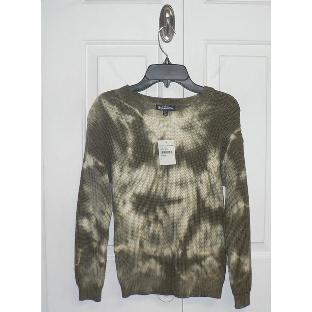 Freshman 1996 Girls Pullover Long Sleeve Tie Dye Sweater in Winter Moss Small(7)